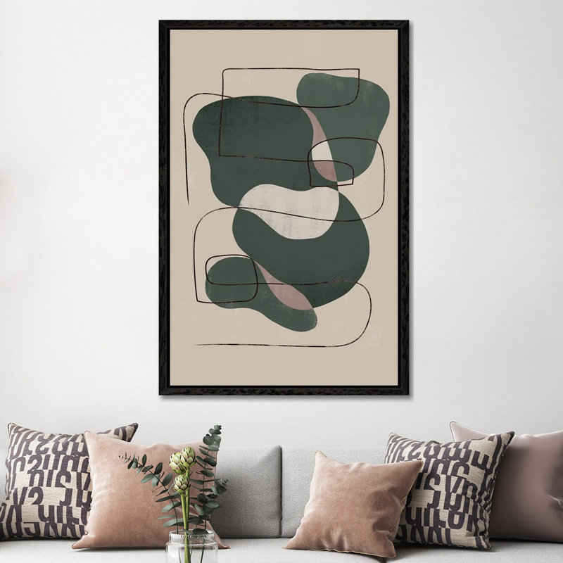 Abstract Moss Geometric I by Helo Moraes - Gallery-Wrapped Canvas Giclée on Canvas, 152.5 cm H x 101.5 cm W