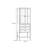 Retro Black Solid Wood Display Stand