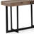 Kaitosi 47 In. Gray Wash/Sand Black Rectangular Wood Console Table With Drawer And Metal Legs