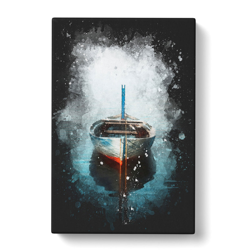 A Tethered Boat - Wrapped Canvas Print, 50cm H x 35cm W x 3cm D