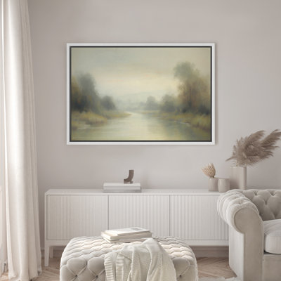 Reproduction d'art sur toile encadrée - paysage rétro, salon, décor de ferme moderne