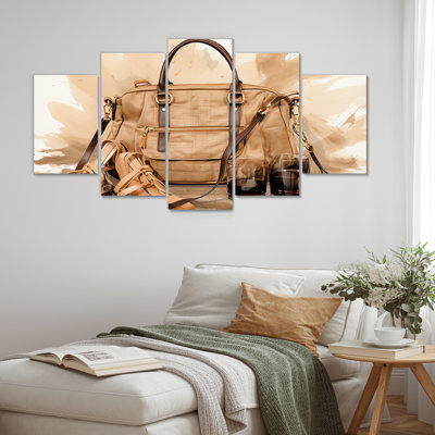 «Vintage Fashion Bag Hand Elegance» - ensemble d'art mural multi-panneaux Fashion Bag