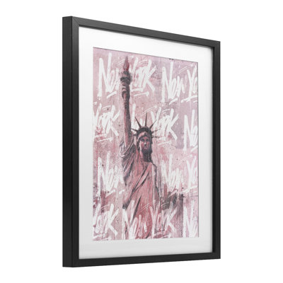 Sparkle Of The City Statue Framed Print Under Glass, design by Svetlana Aleynikova