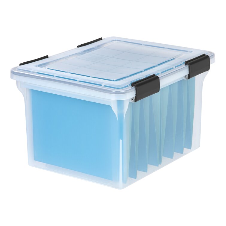 Rebrilliant Weathertight Storage Plastic Box Set in Clear, Size