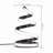 Spiral 12W LED Table Lamp 16" - 3000K Warm White - Touch Dimming in Matte Black