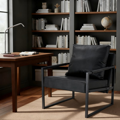 Faux Leather Upholstered Chair Accent Chair Arm Chair Living Room Chair Waiting Room Chair Reception Chair Reading Chair Faux Leather Upholstered Chair Accent Chair Arm Chair Living Room Chair Waiting Room Chair Reception Chair Reading Chair