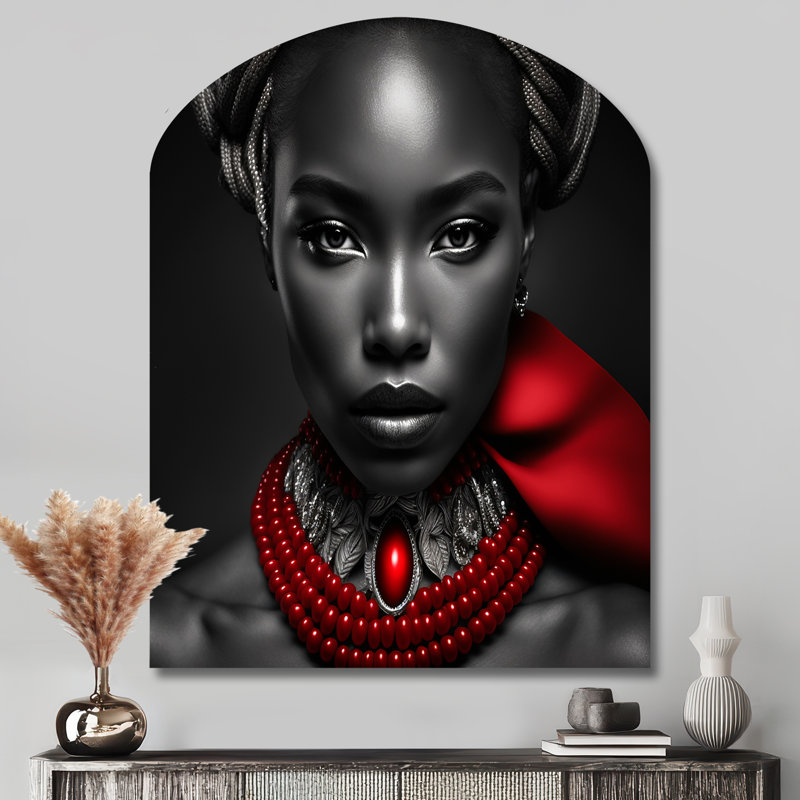 «The Lady with the Red Ruby III», art féminin en forme d'arche, H 43 po x l 33 po