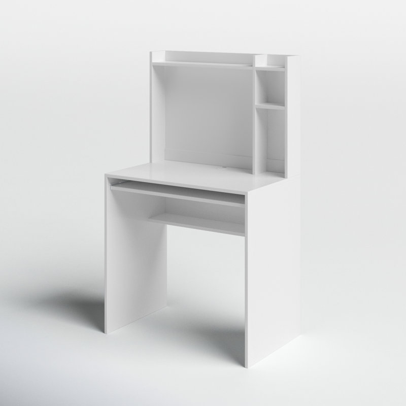 Devane 31.50'' Desk with Hutch and Magnetic Bulletin Board, White