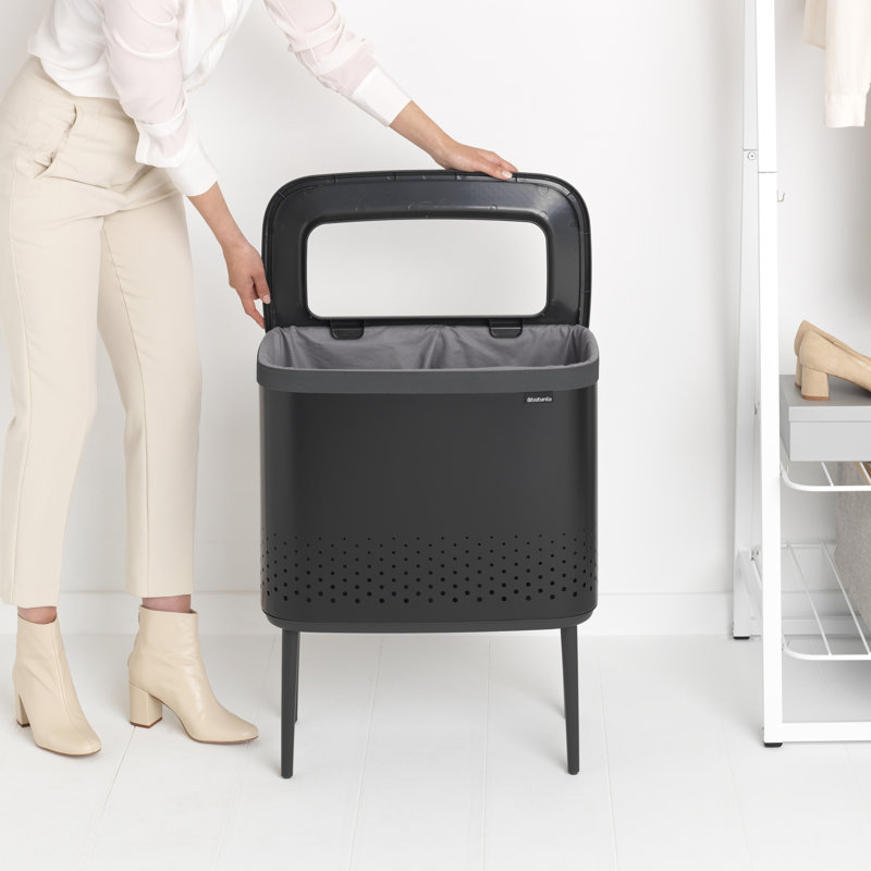 Brabantia Bo Laundry Hamper, 16 Gallon, Matte Black