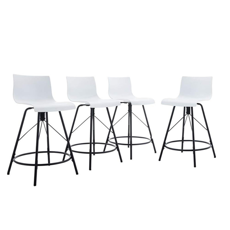 Brettly Counter Stool, White, Counter Stool (26" Seat Height)