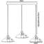 Felty 3‑Head Dome Pendant – Ceiling Light with E27 , Adjustable & Dimmable – Perfect for Kitchen Island, Dining, Bar & Hall-669874092