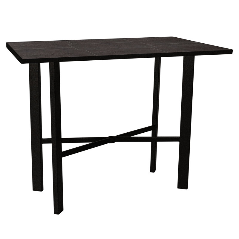 Tables Outdoor Rectangle Bar Table, Carbon Black, Urban Shift