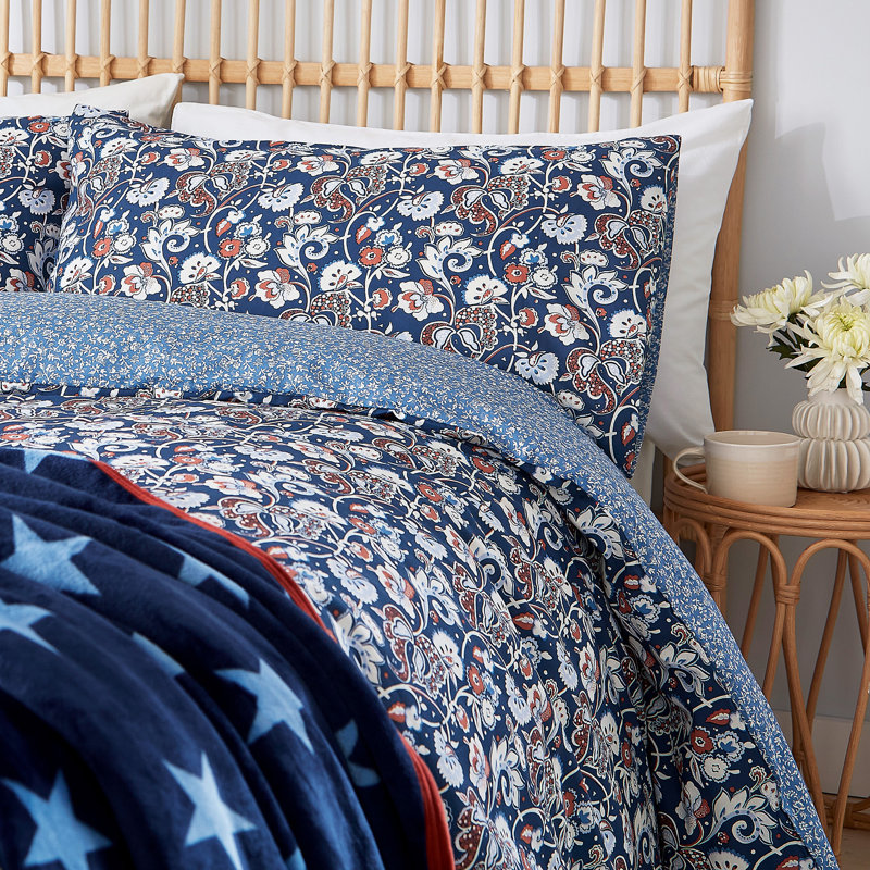 Lawrence Cotton Duvet Cover Set, Single Duvet Cover + 1 Standard Pillowcase