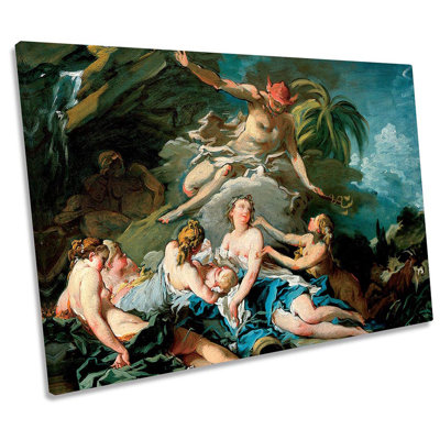 Francois Boucher Mercury Nymphs Of Nysa - Wrapped Canvas Print