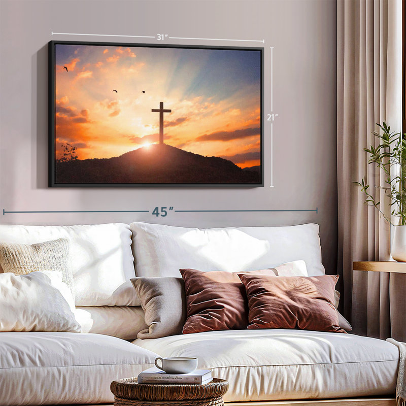 «Sunset Cross Wall Art», H 21 po x l 31 po