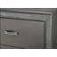 Commode contemporaine 1 pièce avec accents étincelants, six tiroirs, finition gris foncé foncé pour un rangement moderne