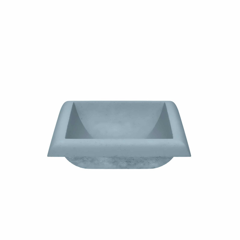 NativeStone Handmade Rectangular Drop-in Bathroom Sink, Ocean