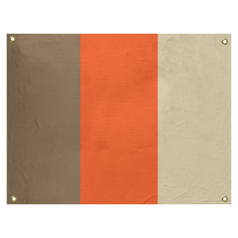 Tapisserie de polyester Baltimore, San Francisco, H 26 po x l 36 po x P 1 po, Or / orange / crème