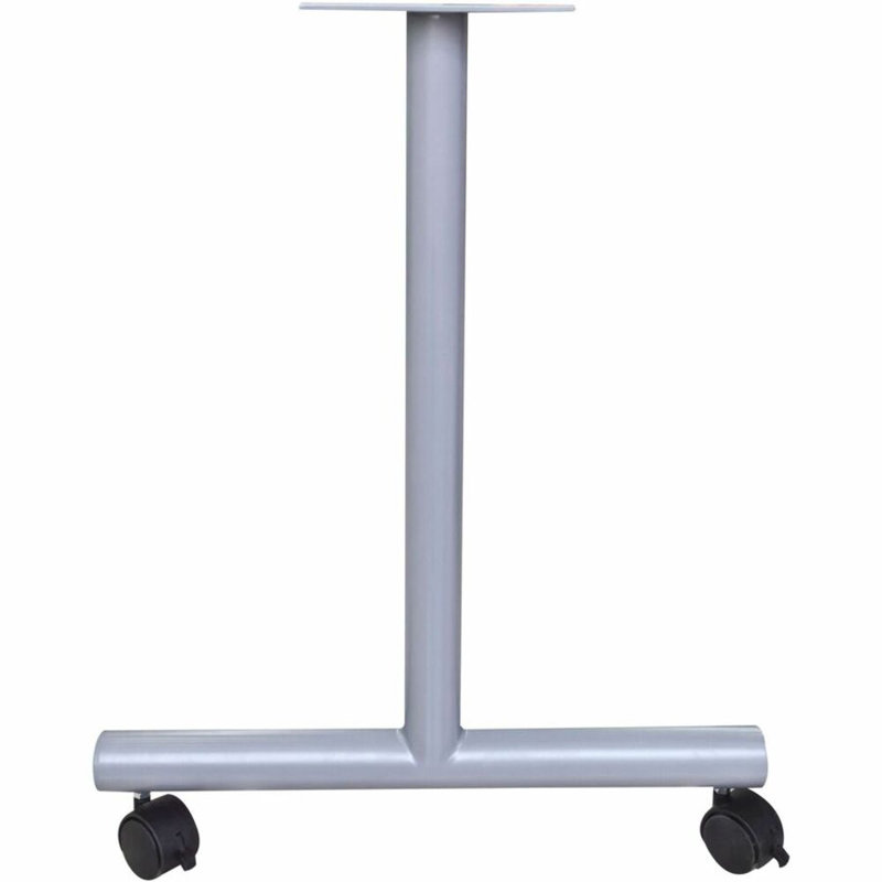 Base de table de formation, Argent argent, H 28,50 po x l 5 po x P 22 po