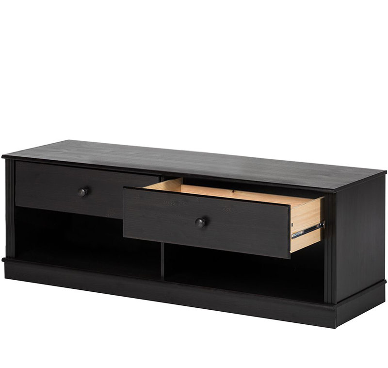 Aloisa Unfinished TV Stand, Black