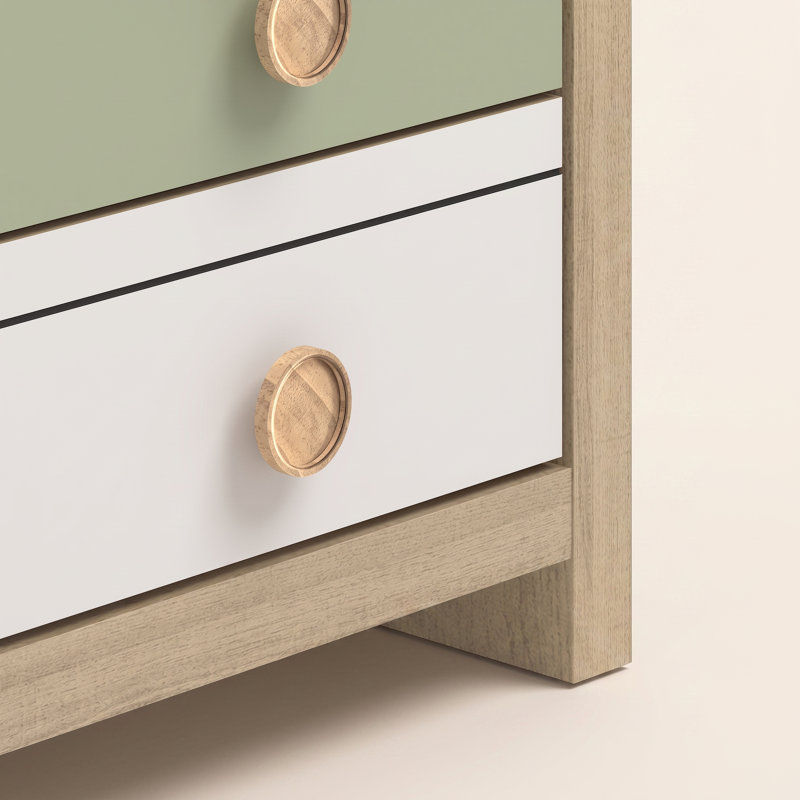 Bustillo Contemporary 23" H 3 Drawer Nightstand, White