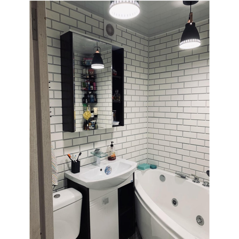 Panneau mural 23 po x 23 po, Gris / blanc