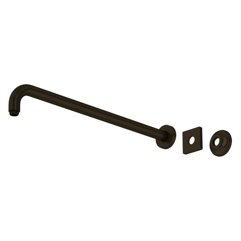 20.8125" Reach Wall Mount Shower Arm, Tuscan Brass