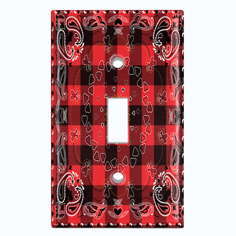 Patterned 1 - Gang Toggle Light Switch Standard Wall Plate
