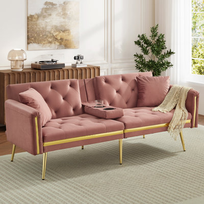 Two-seater sofa bed with adjustable backrest