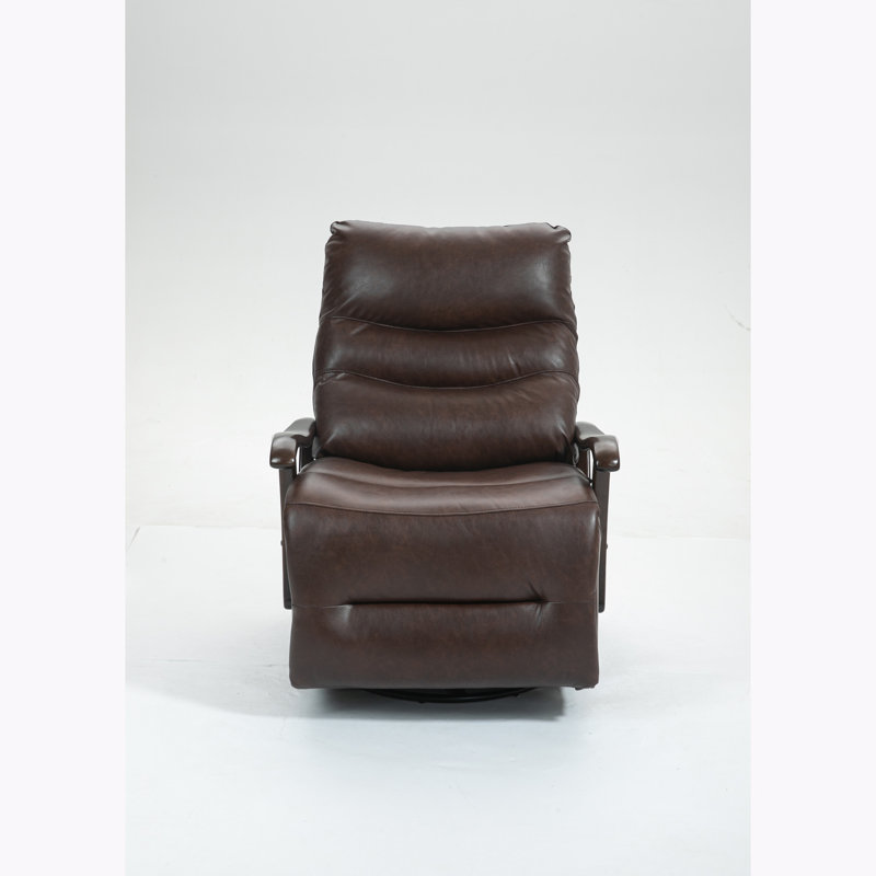 Fauteuil oscillant pivotant berçant inclinable électrique, Brun