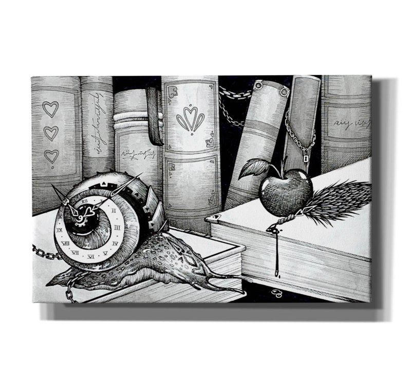«The Time Keeper» par Avery Multers, art mural sur toile, H 12 po x l 18 po x P 0,75 po