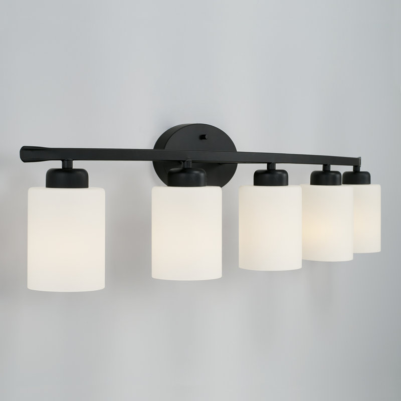Dixon Dimmable Vanity Light, Matte Black, 5