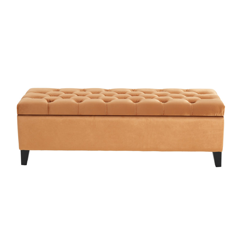 Glouster Storage Ottoman, Orange