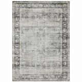 Strouth Machine Washable Performance Charcoal-Gray/Ivory Rug Mat