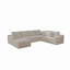 Siège modulaire 131,9 * 104,3 po, canapé modulaire rembourré pour salon, chambre à coucher, appartement, aucun assemblage requis, combinaison gratuite de 4 pièces, tissu en velours côtelé moelleux, blanc-97801117