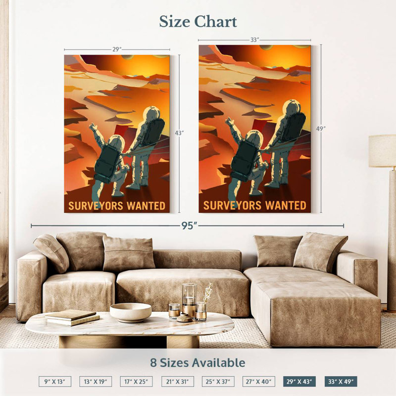 Oberle Mars Explorers Wanted Poster IV, 51" H x 34" W