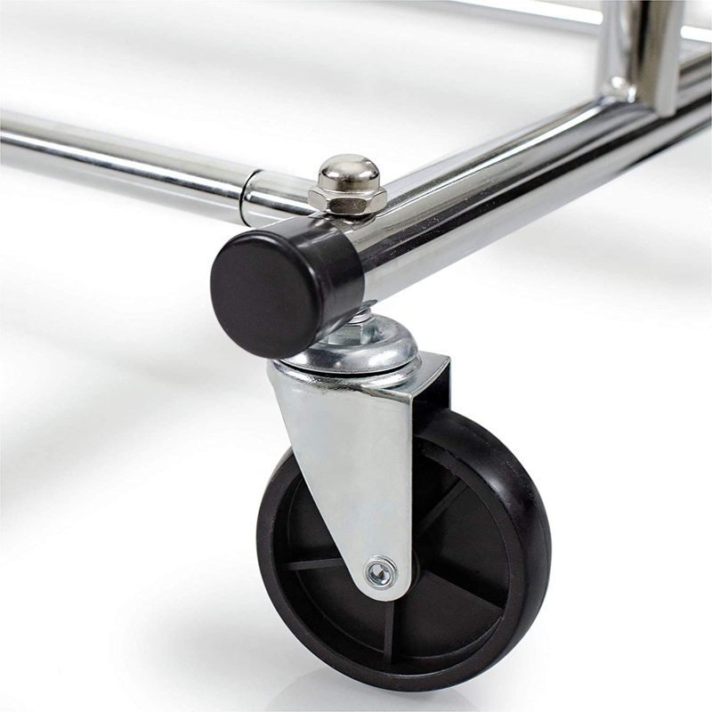 Ishatkar Adjustable Rolling Clothes Rack