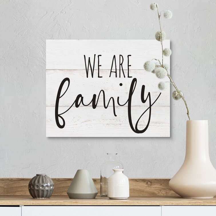 August Grove® We Are Family Framed On Canvas Textual Art