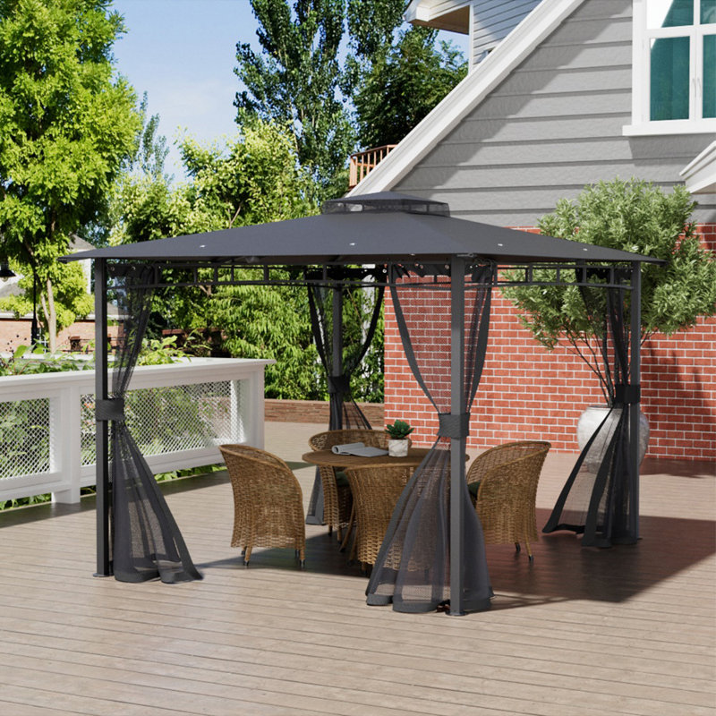 2.7m x 3.6m Metal Pergola
