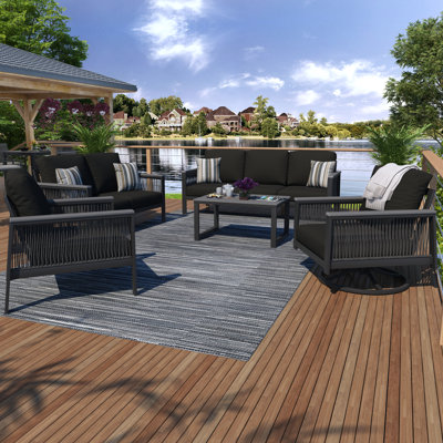 Townsend 5 Piece Sofa Seating Group with Sunbrella Cushions by Birch Lane