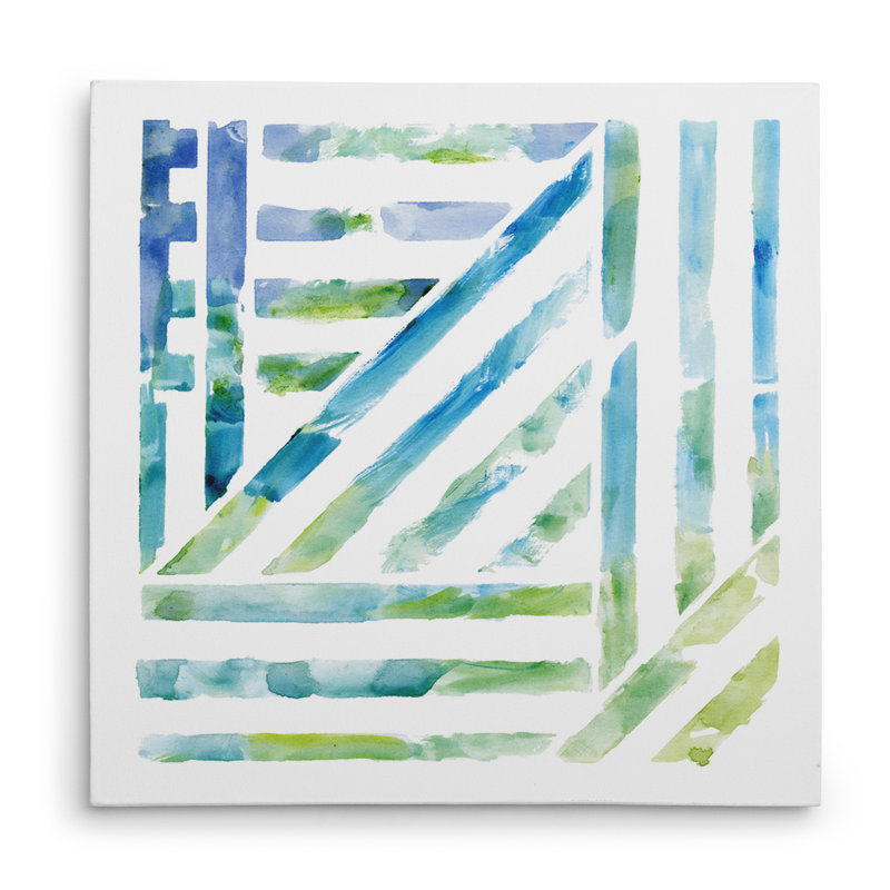 " Linear Kaleidoscope I " Painting Print, 16" H x 16" W x 1.5" D