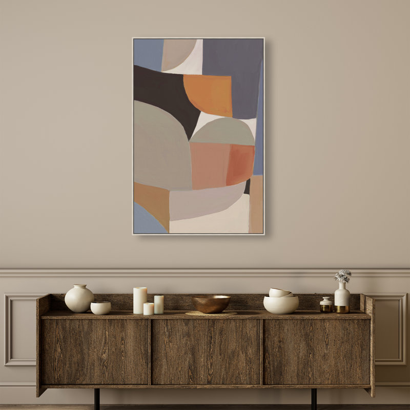Muted Truth Canvas Abstract Print by Oliver Gal, Black Frame, 10 x 15, 16"H x 11"W, Silver Floater Frame