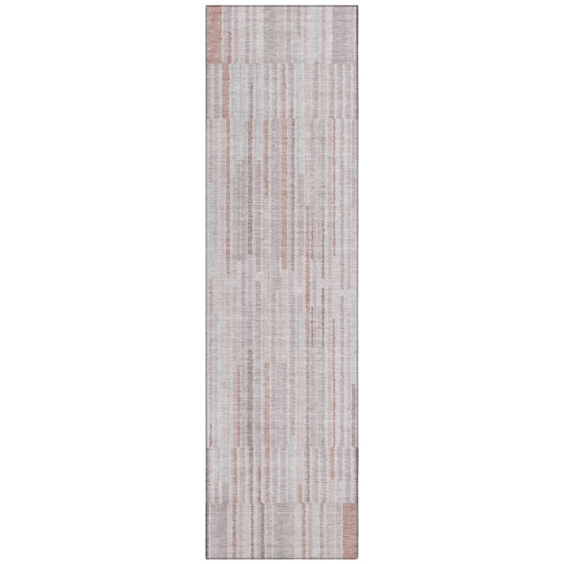 Machine Washable Indoor/Outdoor Xhevrie Coral Rug, Runner 2'3" x 7'6"