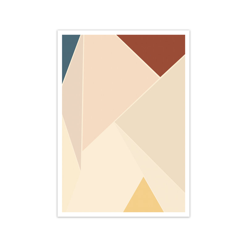 Colour Block Mid Century Art B - Print, No Frame, 42cm H x 30cm W x 1cm D