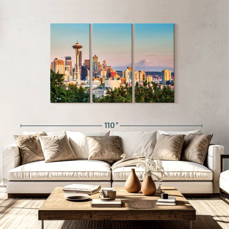 Paysage urbain Sirci Seattle, H 48 po x l 74 po