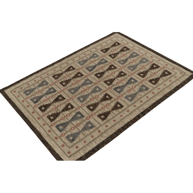 Scandinavian Wool Geometric Area Rug, Rectangle 12' x 16'
