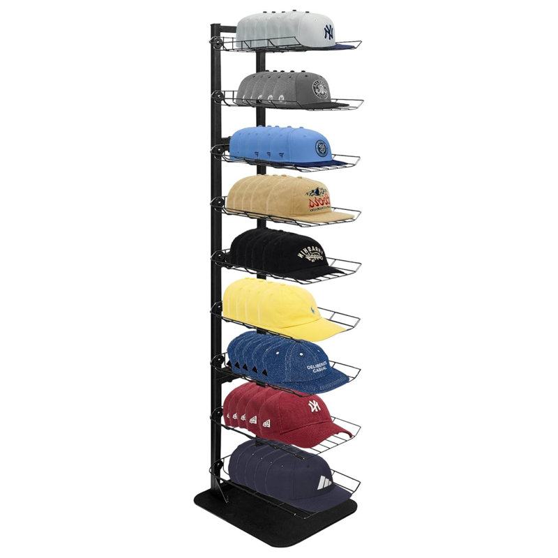 Présentoir à chapeaux à 9 niveaux, peut contenir 70 casquettes, présentoir à chapeaux en métal