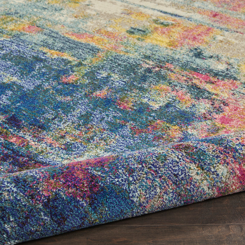 Abstract Indoor Rug, Round 7'10"