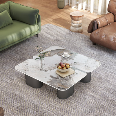 Ensemble de tables basses convertibles