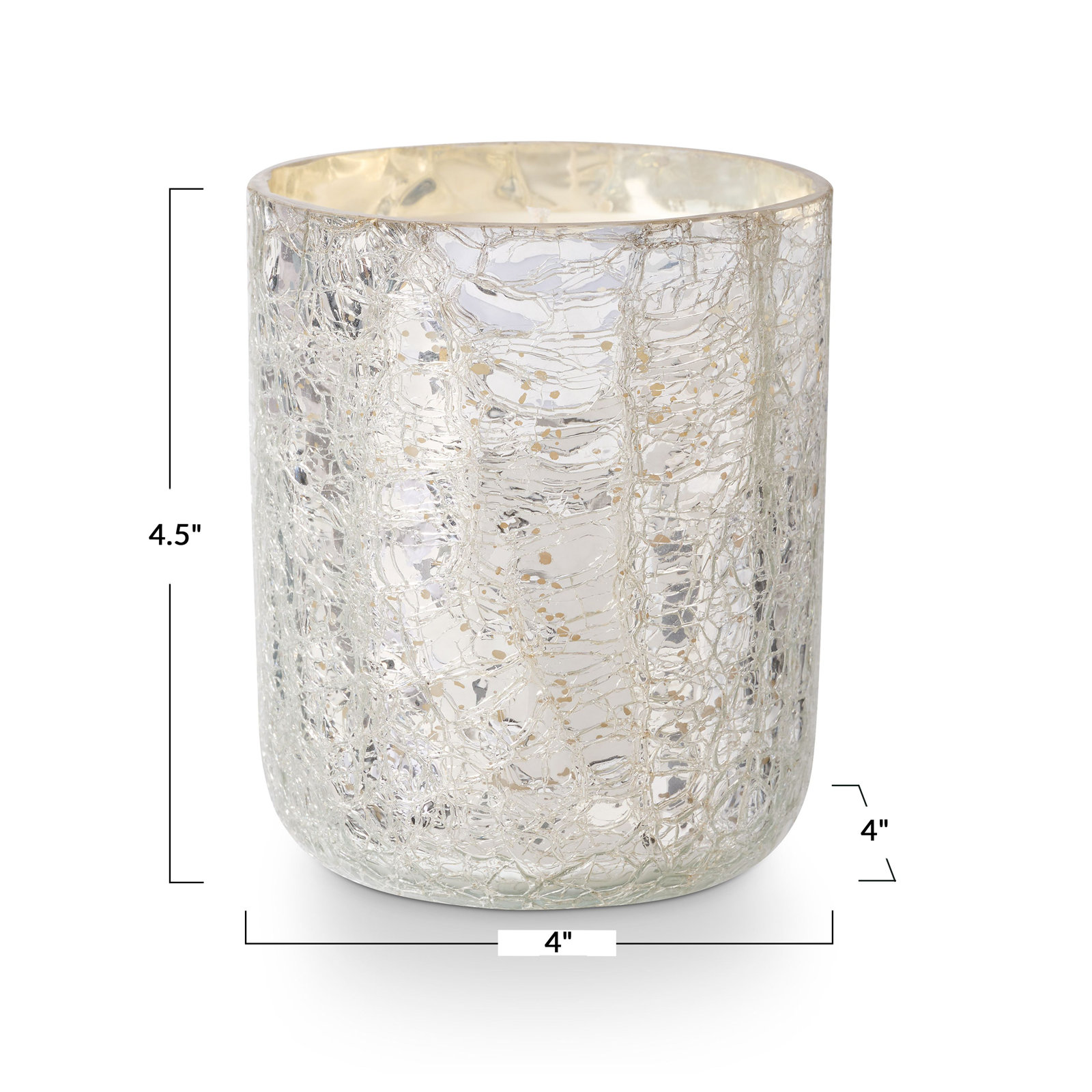 Noble Holiday Balsam & Cedar Candle, Small Boxed Crackle Glass